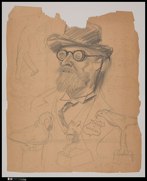 Study for Portrait of Dikran Kelekian, Milton Avery (American, Altmar, New York 1885–1965 New York), Graphite on paper 