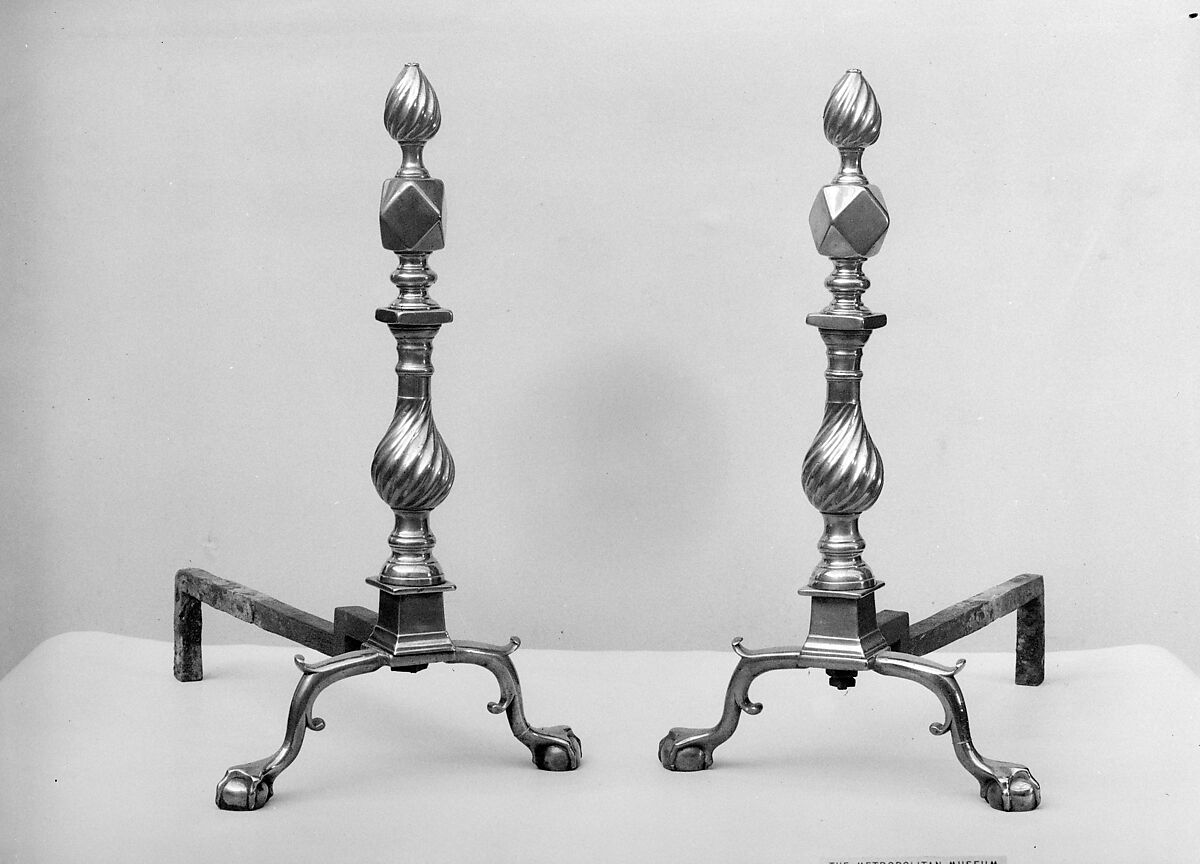 Andiron, Brass, iron 