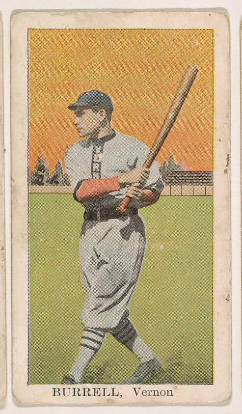 Burrell, Vernon, from the Baseball Players series (D311), issued by the Pacific Coast Biscuit Company, Issued by Pacific Coast Biscuit Company, Commercial color lithograph 