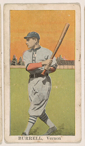 Burrell, Vernon, from the Baseball Players series (D311), issued by the Pacific Coast Biscuit Company