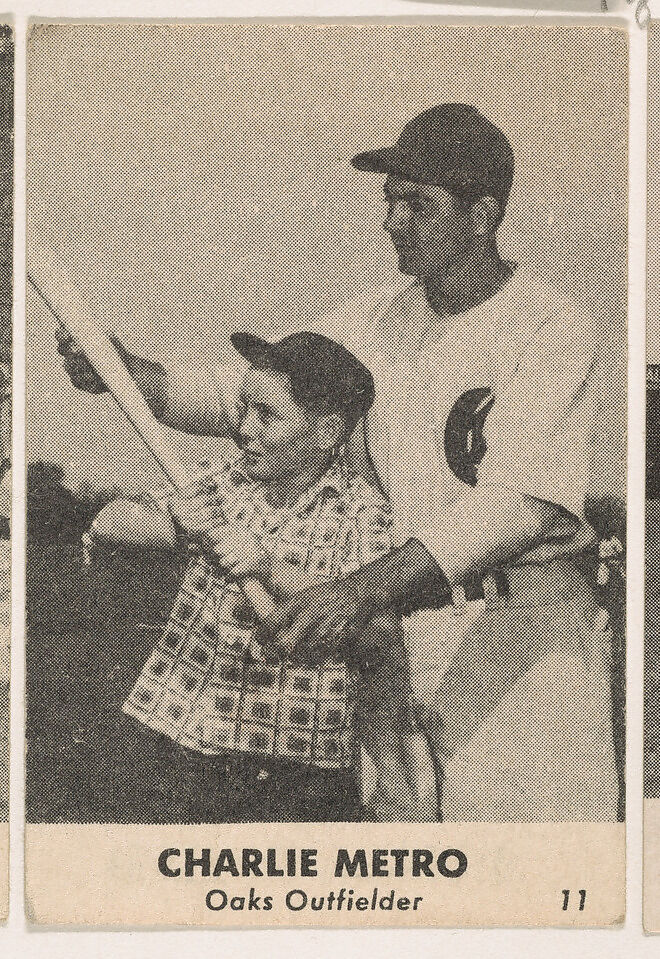 Charlie Metro, Oaks Outfielder, No. 11, from the Oakland Baseball Players (Oaks) series (D317), issued by Sunbeam Bread and Remar Bread, Issued by Sunbeam Bread, Commercial color lithograph 