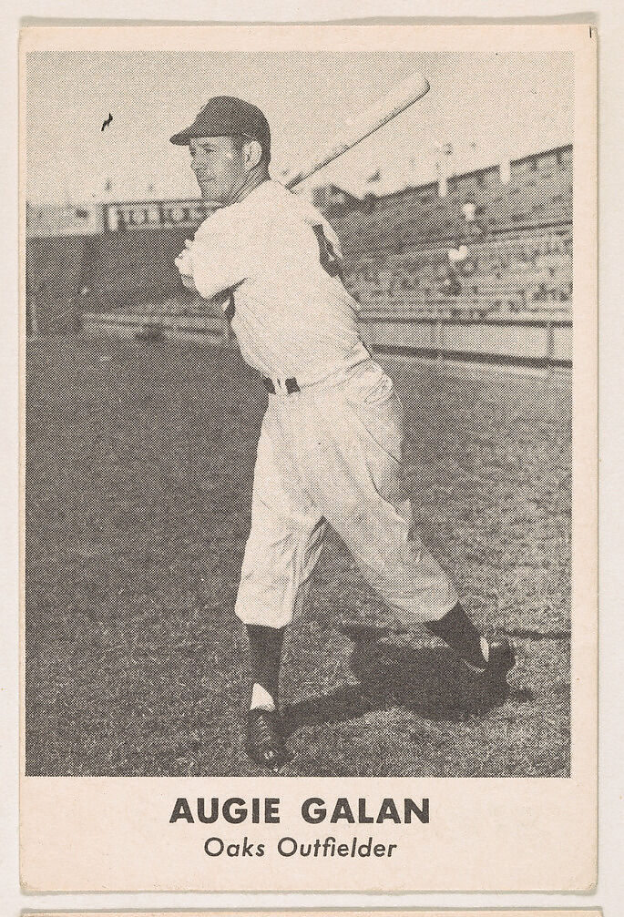 Augie Galan, Oaks Outfielder, from the Oakland Baseball Players (Oaks) series (D317), issued by Sunbeam Bread and Remar Bread, Issued by Sunbeam Bread, Commercial color lithograph 