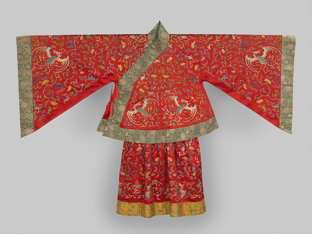 Jacket from Theatrical Ensemble for a Female Role, Silk and metallic-thread embroidery on silk satin, China