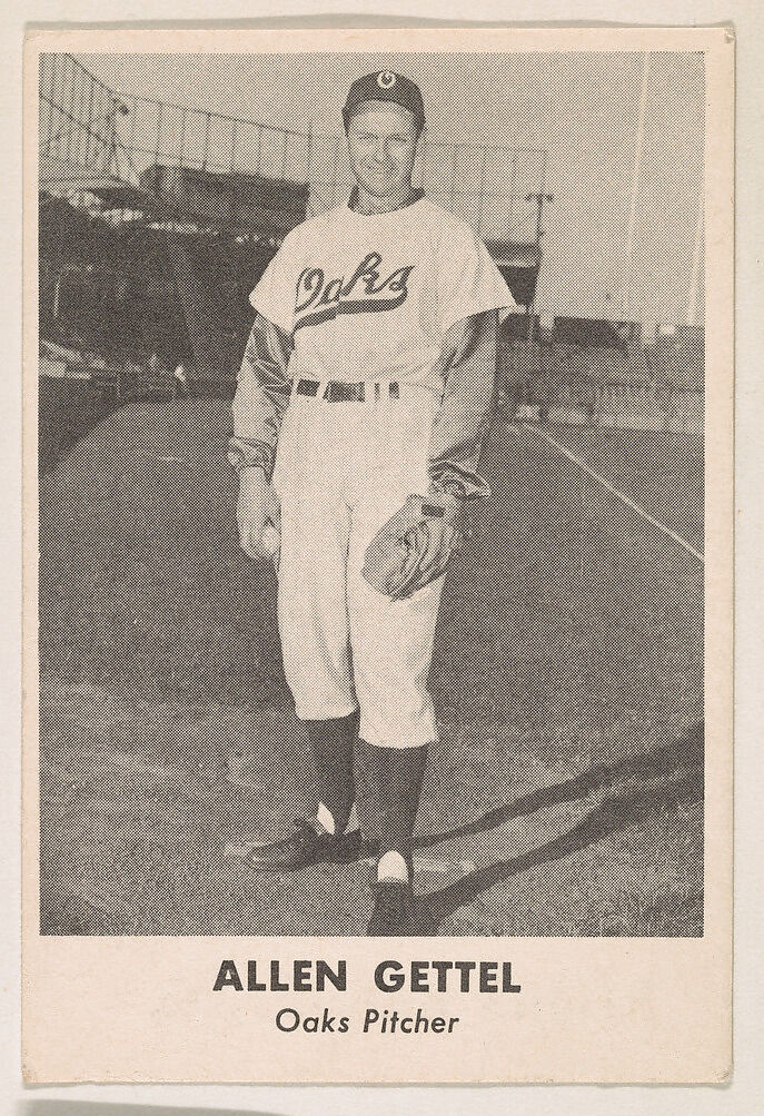 Allen Gettel, Oaks Pitcher, from the Oakland Baseball Players (Oaks) series (D317), issued by Sunbeam Bread and Remar Bread, Issued by Sunbeam Bread, Commercial color lithograph 