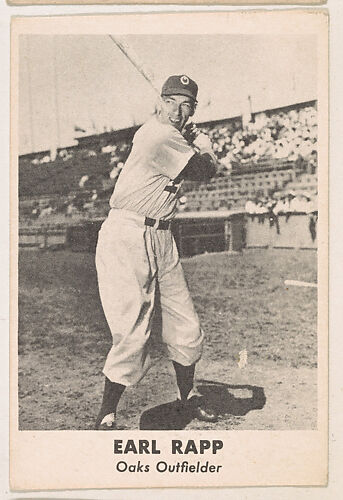 Earl Rapp, Oaks Outfielder, from the Oakland Baseball Players (Oaks) series (D317), issued by Sunbeam Bread and Remar Bread
