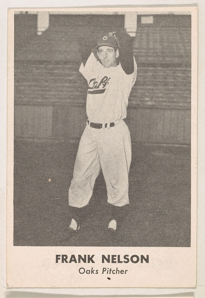 Frank Nelson, Oaks Pitcher, from the Oakland Baseball Players (Oaks) series (D317), issued by Sunbeam Bread and Remar Bread, Issued by Sunbeam Bread, Commercial color lithograph 