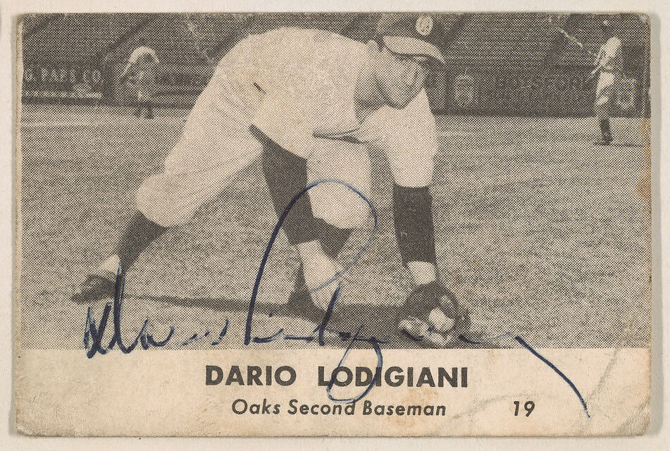 Dario Lodigiani, Oaks Second Baseman, from the Oakland Baseball Players (Oaks) series (D317), issued by Sunbeam Bread and Remar Bread, Issued by Sunbeam Bread, Commercial color lithograph 