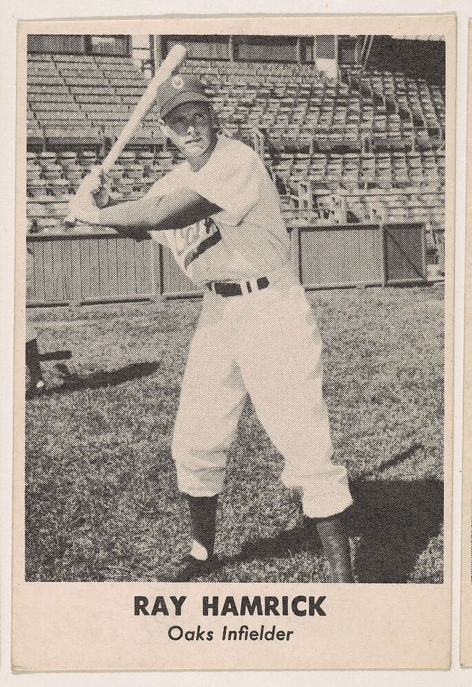 Ray Hamrick, Oaks Infielder, from the Oakland Baseball Players (Oaks) series (D317), issued by Sunbeam Bread and Remar Bread, Issued by Sunbeam Bread, Commercial color lithograph 