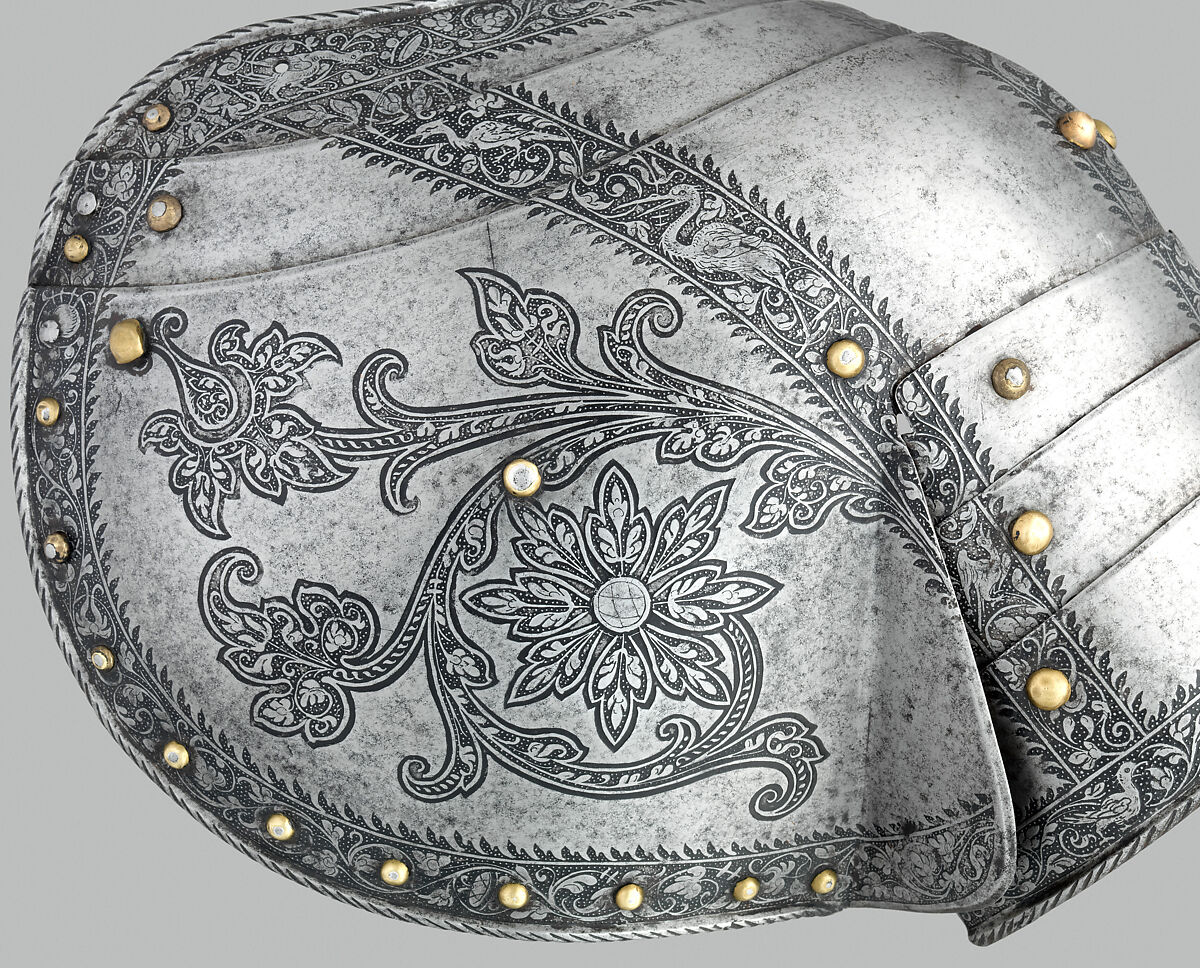 Elements of an Armor Garniture, Attributed to Wolfgang Grosschedel (German, Landshut, active ca. 1517–62), Steel, German, Landshut