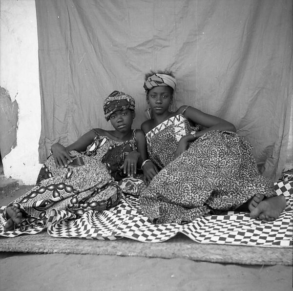 Two Young Women Reclining, Oumar Ka (Senegalese, 1930–2020 Touba, Senegal) 