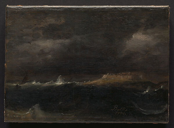 Sea Fortress, Peder Balke (Norwegian, Helgøya, Nes 1804–1887 Oslo (Kristiania)), Oil on canvas 