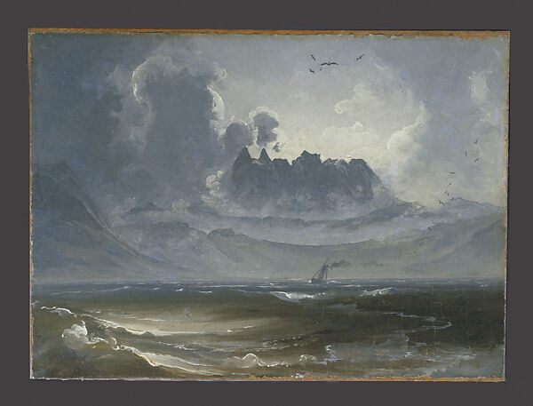 Seascape, Peder Balke (Norwegian, Helgøya, Nes 1804–1887 Oslo (Kristiania)), Oil on canvas, mounted on masonite 