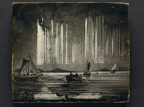 Northern Lights, Peder Balke (Norwegian, Helgøya, Nes 1804–1887 Oslo (Kristiania)), Oil on wood 