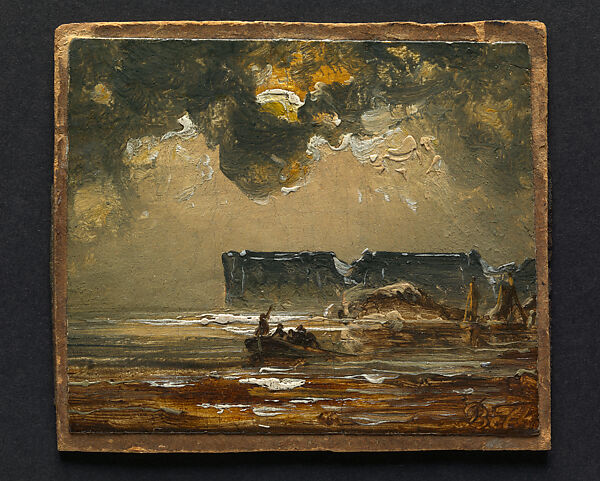 The North Cape, Peder Balke (Norwegian, Helgøya, Nes 1804–1887 Oslo (Kristiania)), Oil on paper, laid down on cardboard 