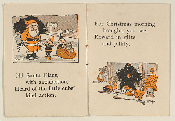 The Baby Bears and Xmas, issued by Simmen's Model Bakery, Issued by Simmen&#39;s Model Bakery, Commercial color lithograph 