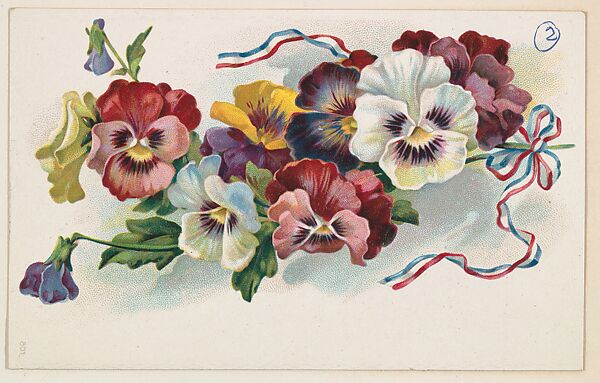 Card No. 2, floral post card verso, issued by Keller's Sweet Home Bread