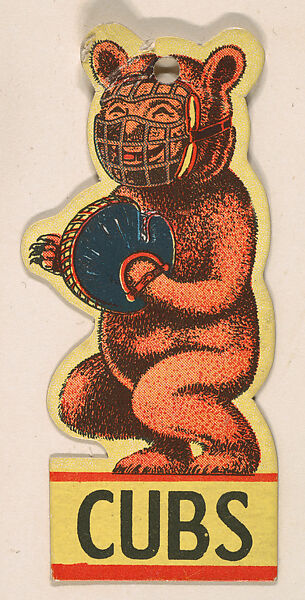 Cubs bear mascot, Issued by Ward Baking Company, Commercial color lithograph 