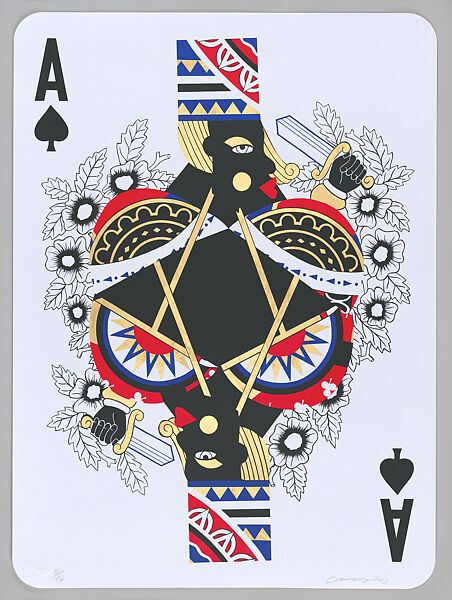 Game Changing, Derrick Adams (American, born Baltimore, Maryland, 1970), Screenprint, gold leaf