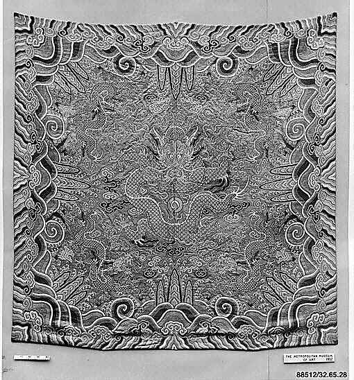 Furniture Cover for Throne, Silk, metallic thread;  lined with silk, China 