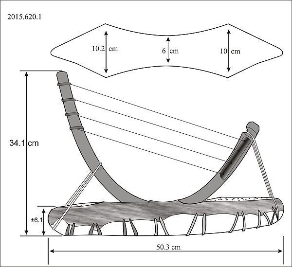 Waj, Wood, hide,  animal hair, nylon, cloth, Afghan (Nuristan)