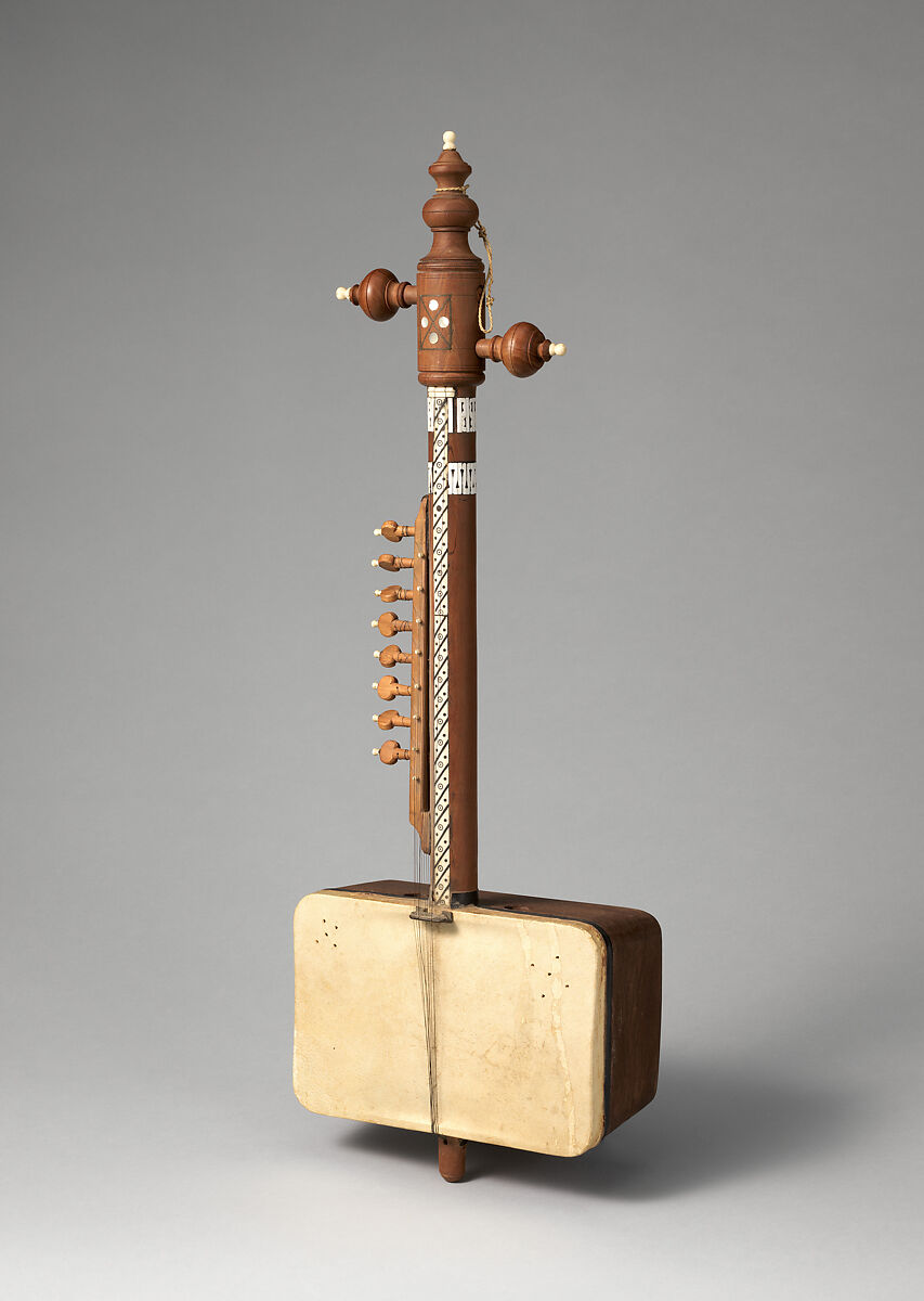 Ğičak (Ghichak), Wood, sheep-bone, camel-bone, mother of pearl, metal strips., Afghan