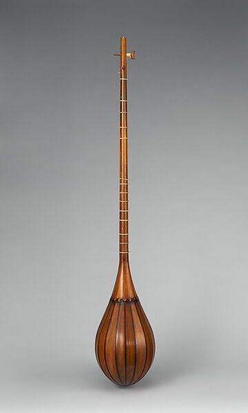 Dutar, Wood, wound silk (?) strings, Uzbek