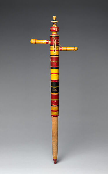 Ghichak spike, Wood, polychrome, Afghan 