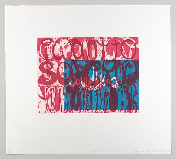 Would; Could; Should, Suzanne McClelland (American, born Jacksonville, Florida, 1959), Color etching and woodcut