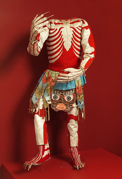 Skeleton Dance Costume, Silk and flannel, Tibet
