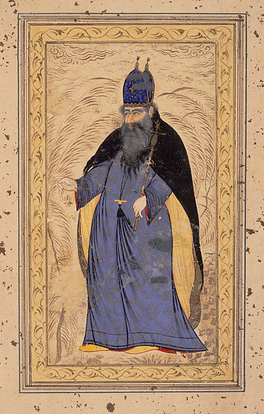An Armenian Bishop, Ink, opaque watercolor and gold on paper, Armenian 
