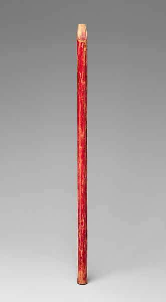 Fipple flute, Wood, red stain, Afghan (possibly Hazaras)