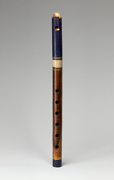 Fipple flute, Wood, polychrome, Afghan (possibly Pashtun) 