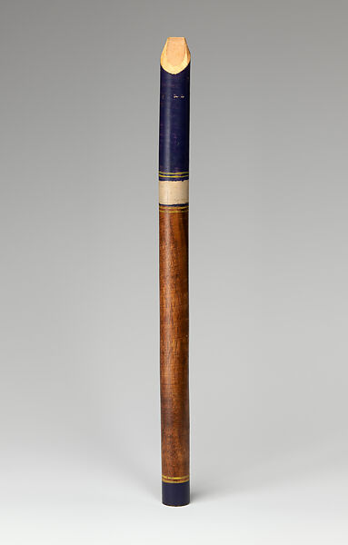Fipple flute, Wood, polychrome, Afghan (possibly Pashtun)