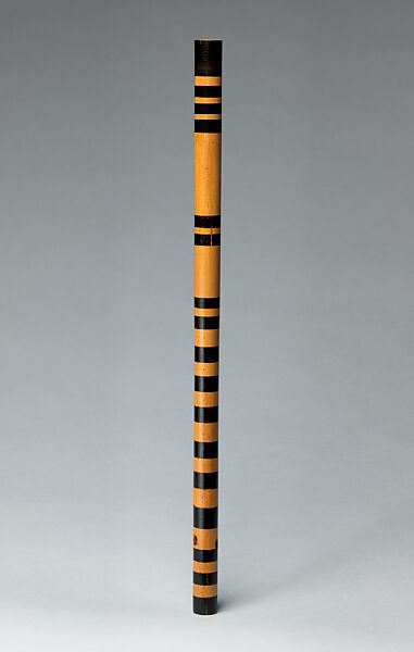 Flute, Wood, paint, Probably Afghan