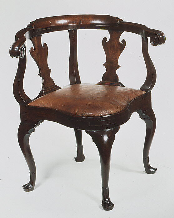 Corner chair, Attributed to Joseph Armitt (died 1747), Walnut, American 