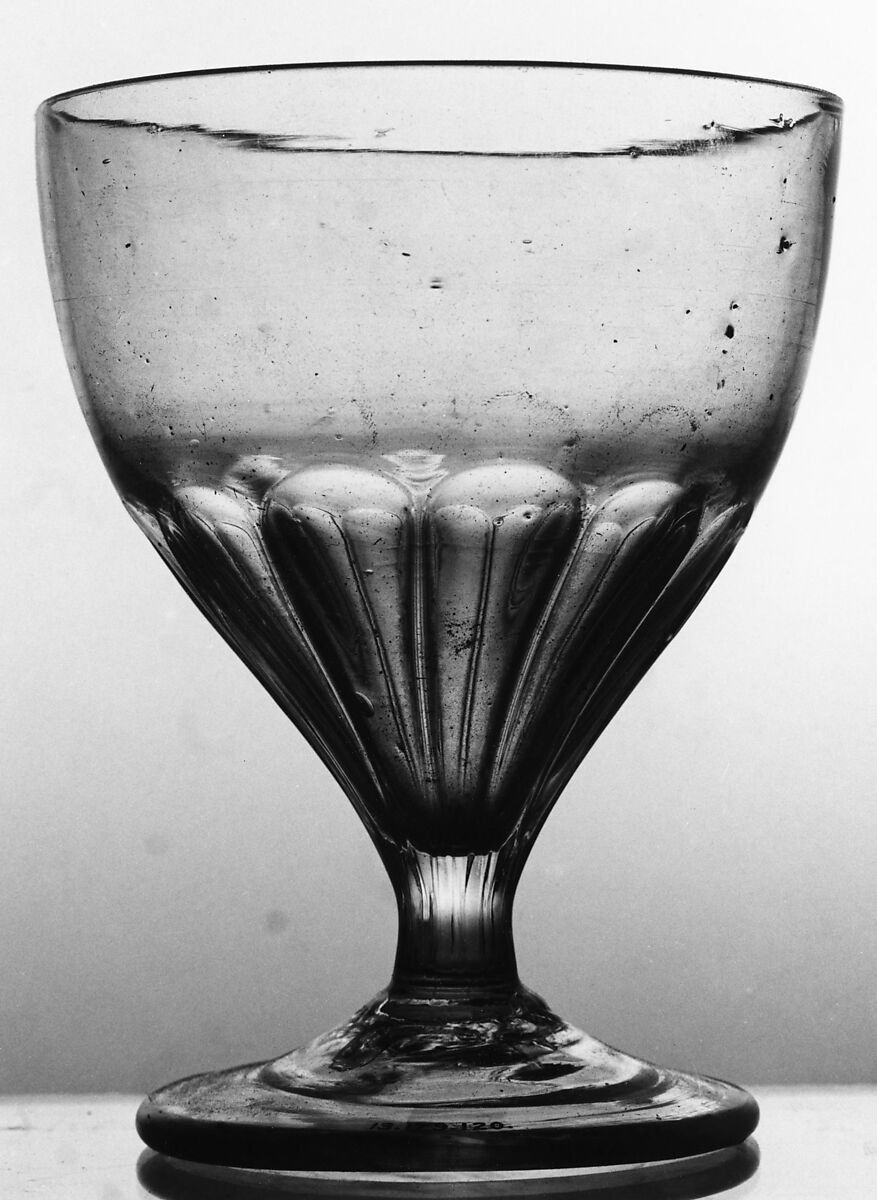 Rummer, Blown pattern-molded lead glass, British, probably 