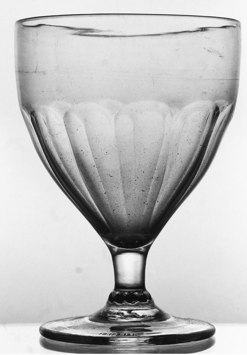 Rummer, Blown pattern-molded lead glass, British, probably 