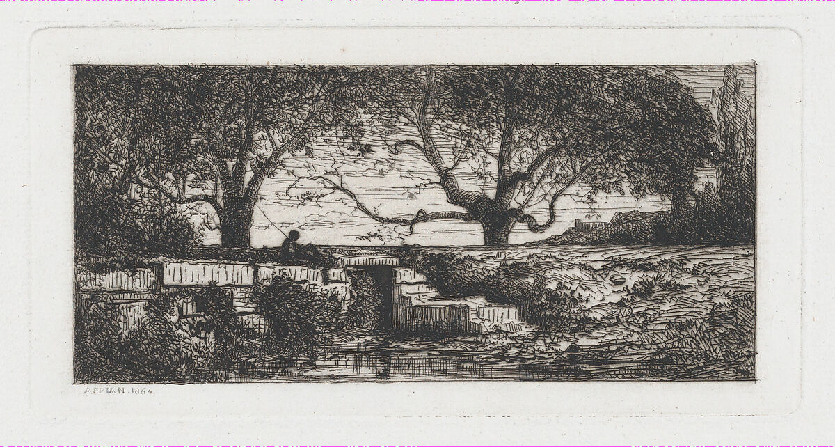 Near the Rix (Ain), Adolphe Appian (French, Lyon 1818–1898 Lyon), Etching; between first and second state 