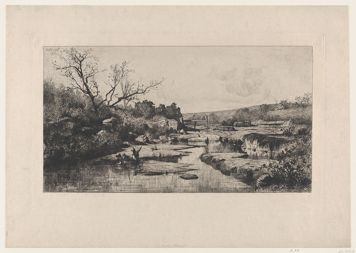 The Springs of the Albarine (Ain), Adolphe Appian (French, Lyon 1818–1898 Lyon), Etching; third state of five 