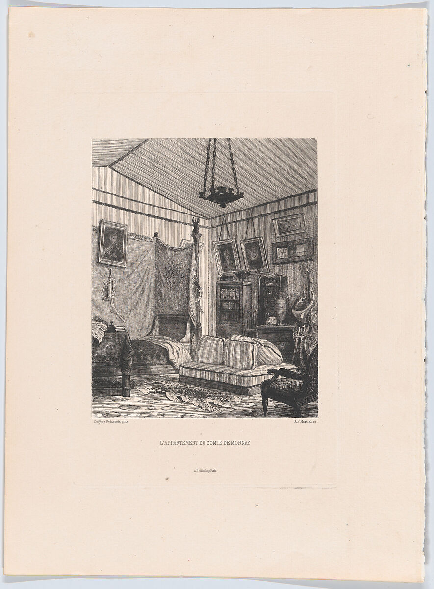 L'appartement du Comte de Mornay, Adolphe Martial Potémont, called Martial (French, Paris 1828–1883 Paris), Etching 