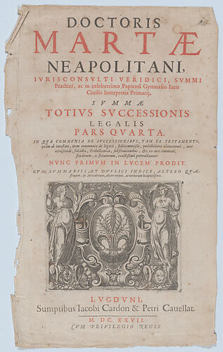 Title page vignette for 'Doctoris Martae Neapolitani'