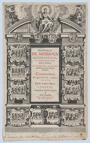 Frontispiece for Commentarij in Quator Libros Regum by F. de Monoça