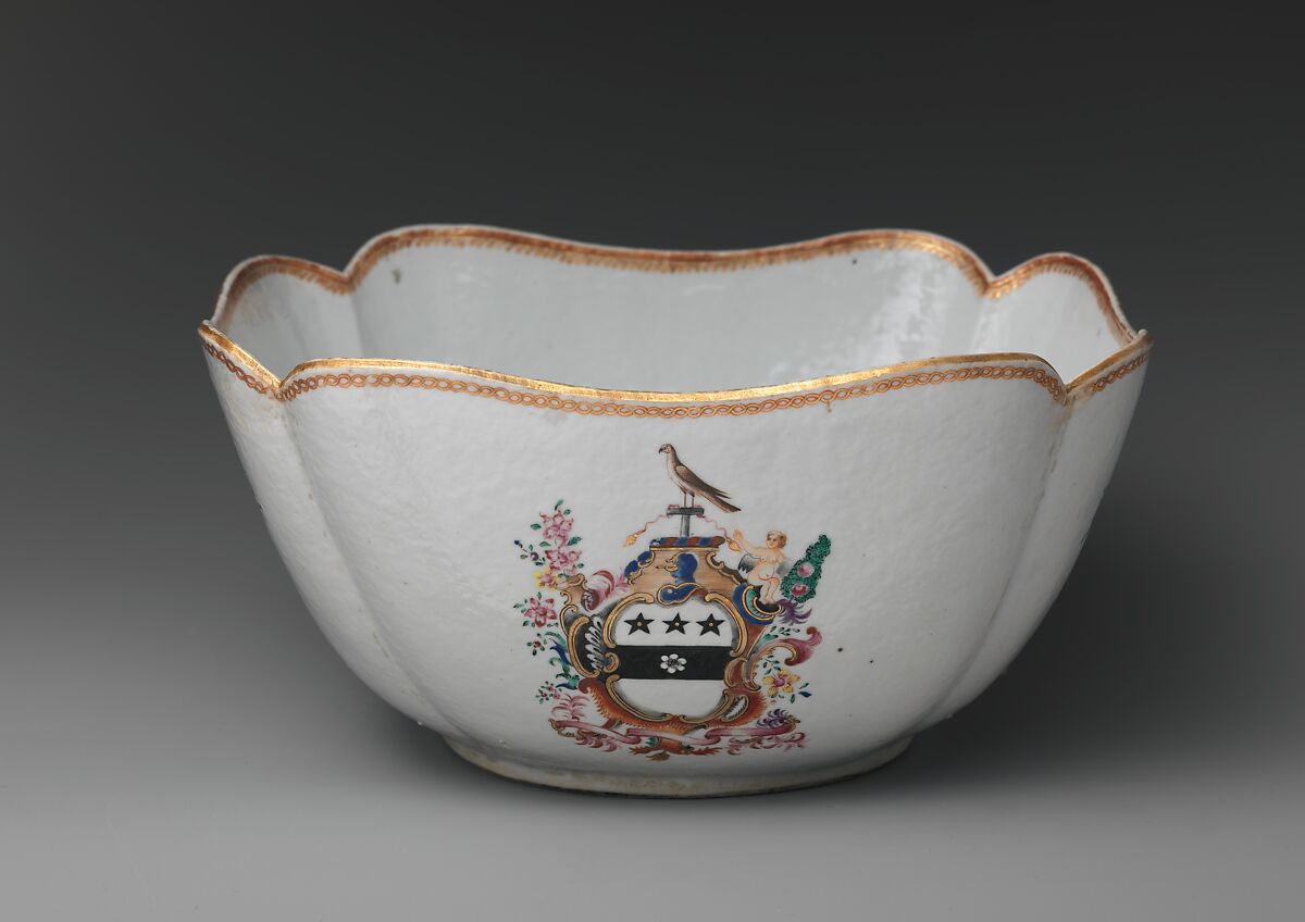 Salad Bowl, Porcelain, Chinese, for American market 