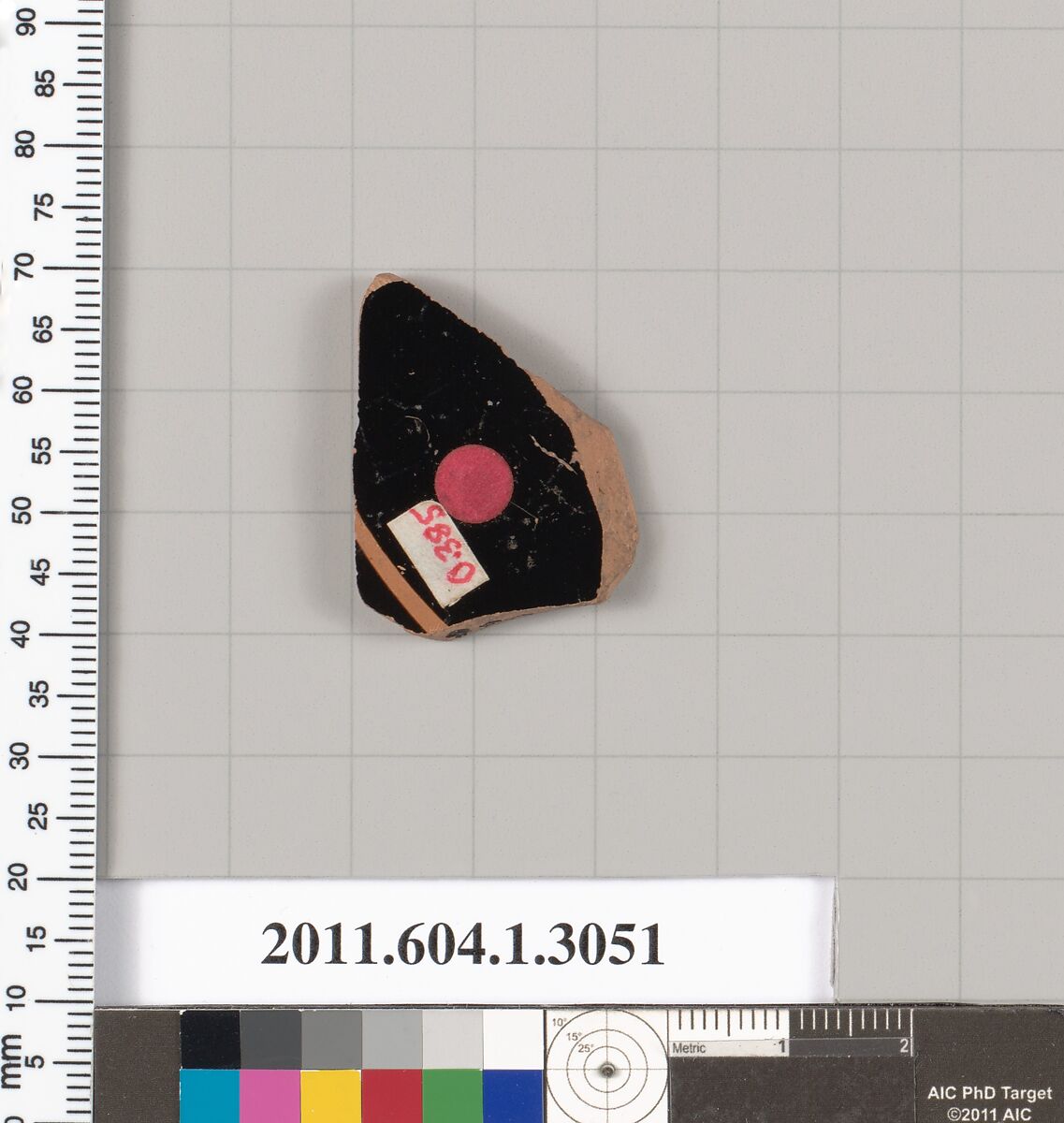 Terracotta fragment of a kylix (drinking cup), Terracotta, Greek, Attic