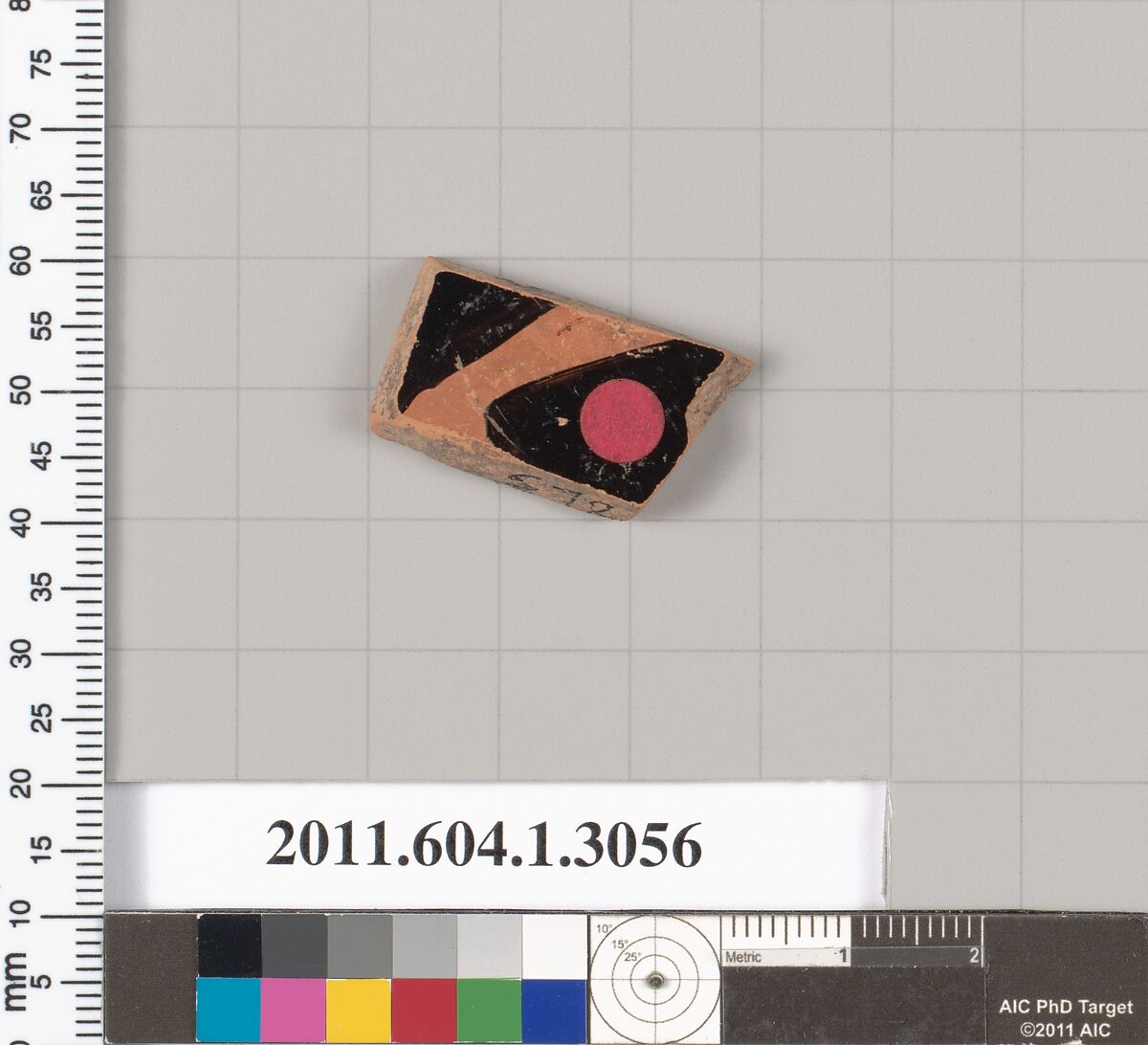 Terracotta fragment of a kylix (drinking cup), Terracotta, Greek, Attic