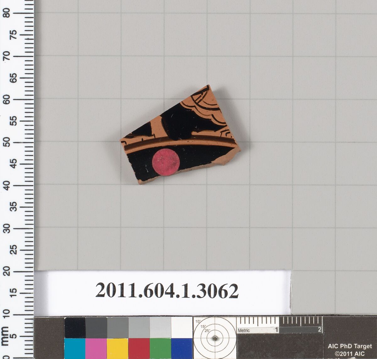 Terracotta fragment of a kylix (drinking cup), Terracotta, Greek, Attic