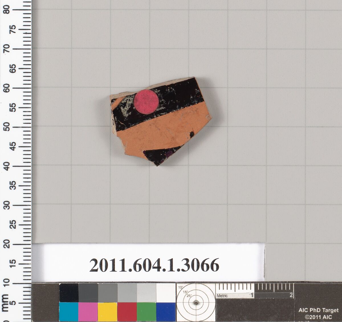 Terracotta fragment of a kylix (drinking cup), Terracotta, Greek, Attic
