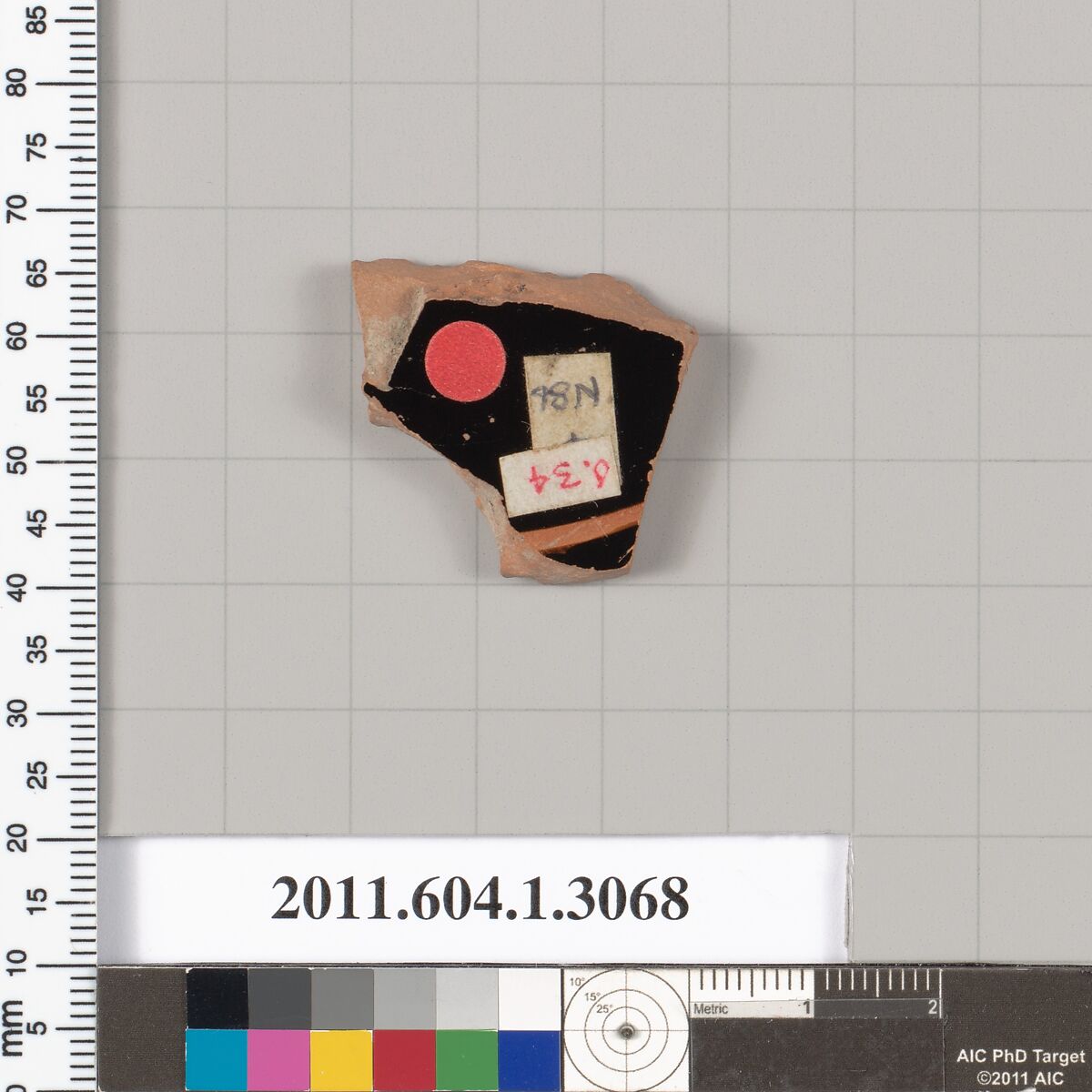 Terracotta fragment of a kylix (drinking cup), Terracotta, Greek, Attic