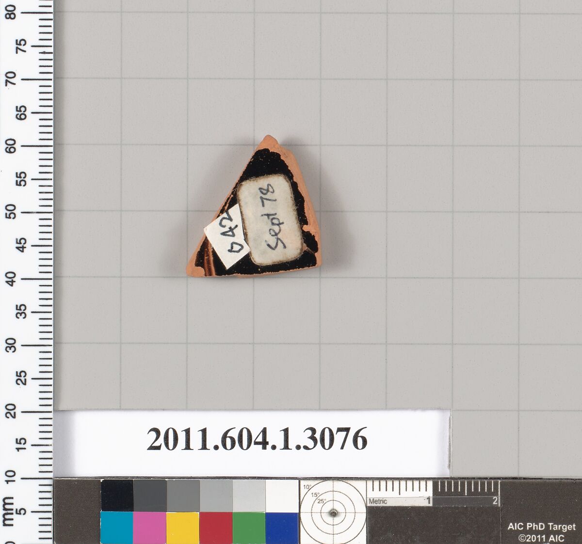 Terracotta fragment of a kylix (drinking cup), Terracotta, Greek, Attic