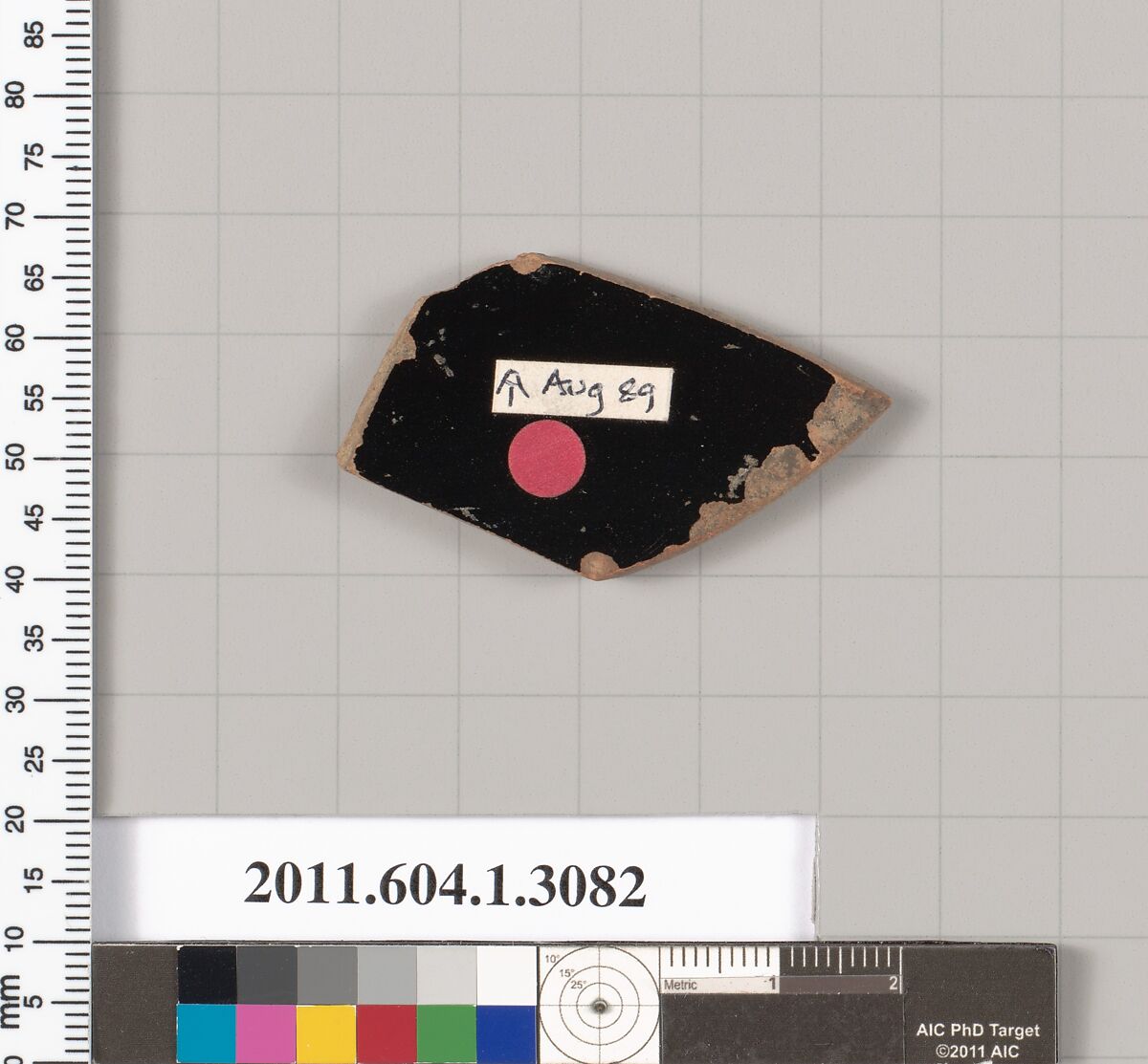 Terracotta fragment of a kylix (drinking cup), Terracotta, Greek, Attic